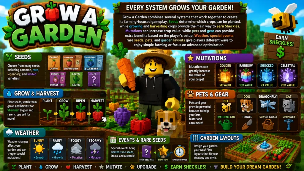 Features of Grow a Garden