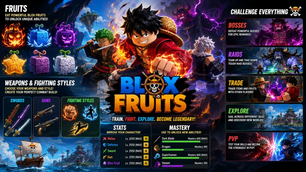 Main Gameplay Features of Blox Fruits