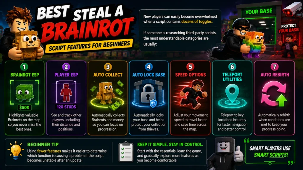 Steal a Brainrot Script Features